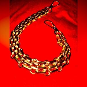 Gold Bag Chain with Textured Chain Design
